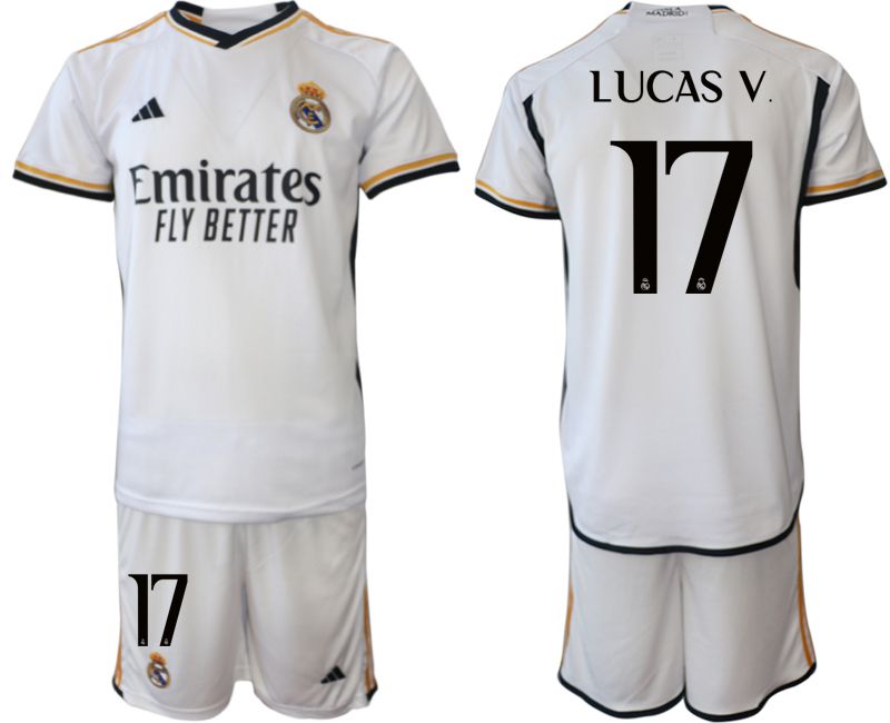 Men 2023-2024 Club Real Madrid home white #17 Soccer Jersey